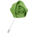 Grüne Stoffrose Ansteckblume Reversnadel für Herren Anzug Hochzeit Boutonniere 5cm - Hellgrün