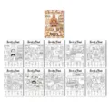 Ensemble d'affiches de livre de coloriage de boulangerie pour enfants avec illustrations. - Affiche de Coloriage Boulangerie (RXHC1154) / Lot de 10 feuilles