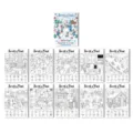 Livre de coloriage et ensemble d'affiches sur le thème de l'hiver pour les enfants. - Affiche de Coloriage Paysage de Neige (RXHC1140) / Lot de 10 feuilles