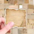 Dettaglio di adesivi in carta strappata vintage ideali per decorare diari e vari lavoretti. - Adesivi Stile Vintage Invecchiato (T01043890) / Confezione da 50 pezzi