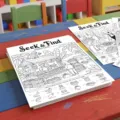 Kids seek and find coloring poster set, interactive fruit stand drawing art paper for fun learning. - Fun Scene Exploration (RXHC1418) / 10 Sheets Set