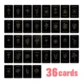 Set of 36 vintage botanical illustration cards with elegant gold foil flower designs and meanings. - 36 Pieces/Pack (RXHA0176)
