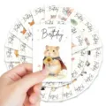 Set of 36 cute watercolor animal birthday greeting cards with envelopes for celebration party. - Watercolor Animal Style (RXHA0145) / 36 Pieces/Pack
