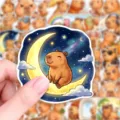 Cute capybara stickers waterproof cute animal vinyl decals for journaling and phone case decor - 50 Pieces Pack