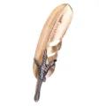 Gold feather eagle talon brooch suit pin coat accessory fashion jewelry gift for men women - Gold Feather and Black Eagle Claw
