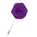 Rose en tissu violette faite à la main, broche épingle de revers élégante pour costume homme femme. - Violet