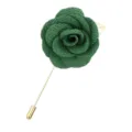 Handgemachte grüne Stoff Rose Anstecknadel für Herren Anzug Hochzeit elegante Blumen Brosche. - Grün