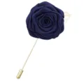Dunkelblaue Stoffrosen Anstecknadel, elegante Stoffblumen Brosche für Herren Damen Anzug Dekor - Marineblau