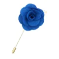 Blau Stoff Rose Blume Reversnadel Handgemacht Boutonniere fuer Herren Anzug Zubehoer - Blau