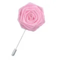 Belle Broche Fleur de Rose en Tissu Rose Boutonniere pour Hommes et Femmes - Rose