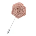 Élégante broche fleur de rose en tissu pour costume homme et femme mariage mode. - Champagne