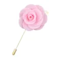 Rosa Stoff Brosche, elegante handgefertigte Anstecknadel für Herren Anzüge und Abendkleidung. - Rosa