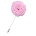 Rose en tissu rose fleur boutonnière épingle, broche costume faite main pour fête homme. - Rose