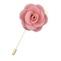 Handgemachte rosafarbene Stoff-Rosen-Anstecknadel für Herren Anzüge Mode Blumen Brosche Accessoire - Lotosrosa
