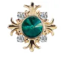 Mini Strass gruener Edelstein Kreuz Brosche fur elegante Anzug Kragen Anstecknadel - Grüner Strass