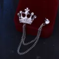 Weiße Strass Krone / Silber