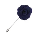 Dunkelblaue Stoff Kamelie Blume Anstecknadel für Herren, eleganter Anzug Brosche mit Metallnadel. - Marineblau