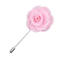 Rosa Stoff Kamelie Blume Anstecknadel langer Stiel Anzug Brosche Herren Hochzeit Accessoire - Rosa