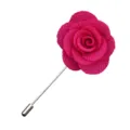 Rosa Stoff Kamelie Reversnadel für Herren, elegante Anzug Blume Brosche mit langem Stechnadel. - Fuchsia