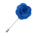 Blaues Kamelien Ansteckblume für Herren, elegante Stoff Anstecknadel mit Metallnadel. - Blau
