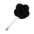 Schwarze Stoff Kamelie Blume Anstecknadel Brosche für Herren Anzug Jacke Accessoire. - Schwarz