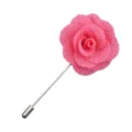Rosa Stoff Kamelie Blume Anstecknadel mit langem Metallstab für Herren Anzüge, 4 cm. - Wassermelonenrot
