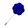 Blaue Stoff Kamelie Blume Anstecknadel Brosche fuer Herren Anzug Hochzeit Party Mode - Saphirblau