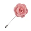 Rosa Stoff Kamelie Blume Reversnadel lange Stift Brosche für Herrenanzug Dekoration - Lotosrosa