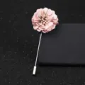 Rose tissu fleur longue broche épingle pour femmes, douce épingle de revers pull accessoire. - Rose Clair