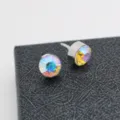 Exquisite Kristall Reissverschluss Brosche, funkelnder Regenbogen Strass Kragenstecker fuer alle - Bunte Strasssteine (Silberne Basis), 1 Paar