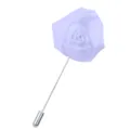 Handgemachte Stoffrose Blumen Anstecknadel für Herren, elegante Hochzeits Accessoires. - Stoffrose Stil / Weiß
