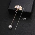 Elegant ginkgo leaf pearl long brooch pin for women and men fashion accessories chic decor - Golden Ginkgo Leaves