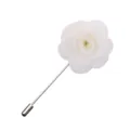 Elegante weiße Stoff Kamelie Reversnadel für Herren Anzüge, 4cm lange Nadel Brosche. - Beige
