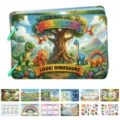 Kids dinosaur busy book educational interactive quiet sticker book with multiple learning games. - Dinosaur Style (T01043404)