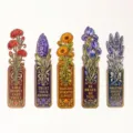 Vintage floral paper bookmarks set of 5 with inspirational quotes for reading and gifts. - Premium Custom Style (T01043632) / Pack of 5