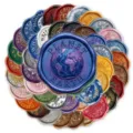 Vintage wax seal stickers retro PET decorative stickers for luggage and envelopes crafts - Vintage Wax Seal Mixed Style (T01043536) / 50 Pieces/Pack