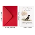 Pet loss sympathy greeting card with red envelope, heartfelt condolence gift for friends. - Dog Illustration Style (T020402359) / 1 Piece/Pack