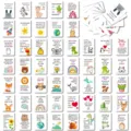 Motivational positive affirmation cards set, cute daily inspirational quote cards for desk. - Animal Prayer (T01042066) / 50 Pieces/Pack