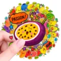 Transparent PET cartoon fruit stickers waterproof cute decorative sticker details - Cartoon Fruit (T01043538) / 50 Pieces/Pack