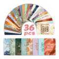 Set von 36 Aquarell Motivationskarten mit inspirierenden Zitaten für eine positive Denkweise. - Affirmationskarten für Männer / 36 Stück/Packung