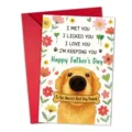 Funny golden retriever Father's Day greeting card with red envelope for dog dads gift. - Golden Retriever Style (T020402563)