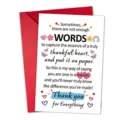 Thank you greeting card with red envelope set, perfect for teachers and graduation gifts. - Hand-drawn English Gratitude Poem Style (T020402562) / 10 Sheets Set
