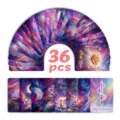 Set de cartas de energia de estrellas cosmicas 36 pcs postales con frases motivacionales - 36 Piezas/Paquete