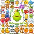 Cute kawaii motivational cartoon sticker pack for kids students reward waterproof decor 50pcs - Cute Cartoon Motivational Stickers (T01043497) / 50 Pieces Pack