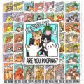 50pcs funny cute pet emoji stickers pack, waterproof cartoon animal laptop decal for journaling - Funny Cute Pet Meme Stickers (T01043436) / 50 Sheets