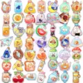 Süsse Cartoon Tier Flaschen PET Aufkleber Transparente Wasserdichte Tagebuch Deko Variante - Aquarell Strand Tagebuch (T01043462) / 50 Blatt