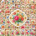 50pcs autocollants floraux de cadre photo rétro européen pour journal intime tablette - 50 Pièces/Paquet / Fleurs Vintage Européennes (T01043494)