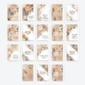 Set of 18 inspirational affirmation cards featuring boho floral designs and encouraging Bible verses. - 18 Sheets