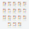 Buntes Neon Ermutigung Notizkarten Set mit lebendigem Design für kreative Wanddeko. - 36 Blatt