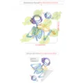 Halloween painted skeleton electrostatic window glass sticker waterproof holiday decor 1pcs - Flower Ear Painted Skeleton / Medium